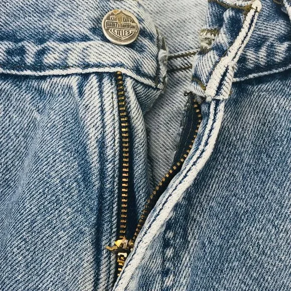 Harley Davidson Women's Size 14 Reg Denim Blue Jean Preowned Fair Condition - Picture 12 of 12